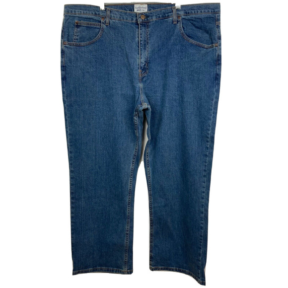 NWT Saddlebred Jeans Mens Sz 46x30 Blue‎ Medium Wash Denim Comfort Flex Relaxed - Picture 1 of 13